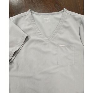Jaanuu Womens Gray Scrub Top XL 3 Pocket Style J96181 With Purpose